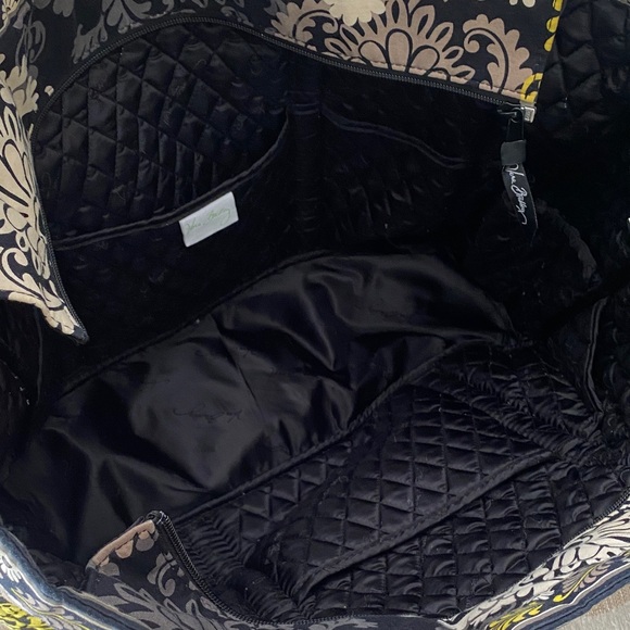 Vera Bradley Black and Yellow Floral Tote & Travel Cross Purse - Picture 7 of 13